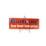 Gulf Oil Gulftane Double Sided Painted Metal Sign