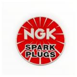 NGK Spark Plug Embossed Metal Sign