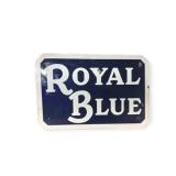 Large Royal Blue Porcelain Cookie Cutter Sign