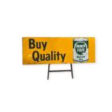 8ft Quaker State Motor Oil Painted Metal Sign