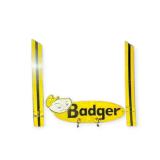 Badger Painted Metal Embossed Sign w Strip Signs