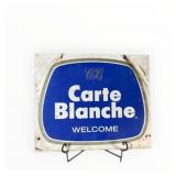 Carte Blanche Double Sided Painted Metal Beer Sign