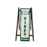 5ft Cities Service Tires Batteries Painted Sign