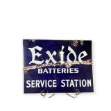 Exile Batteries Dbl Sided Porcelain Sign
