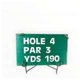 Par 3 Double Sided Golf Course Sign