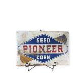 Pioneer Seed Corn Painted Metal Sign