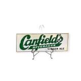 NOS Canfield Ginger Ale Painted Metal Sign