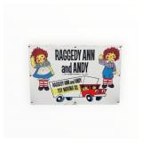 Raggedy Ann and Andy Masonite Sign