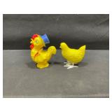 Irwin Hard Plastic Rooster and Chick Rattles