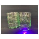 Uranium Glass Tumblers-Set of 4