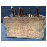TEX Beer Crate & Various Beer Bottles