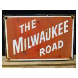 Milwaukee Road Powder Coat Porcelain Sign