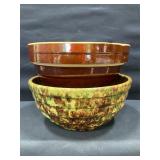 Spongeware Bowl & Crock Bowl