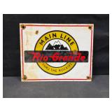 Main Line Rio Grande Powder Coat Porcelain Sign