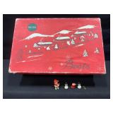 Sears Christmas Box & Miniature Figurines