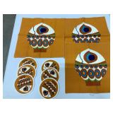 Vintage Mid-Century Modern Napkins & Coasters