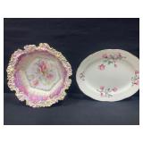 Porcelain Bowl & Homer Laughlin Platter