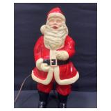 Vintage Plastic Light Up Santa