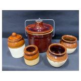 Cheese Crock and Smaller Crocks