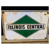 Illinois Central Powder Coat Porcelain Sign