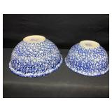 Folk Craft Sponge Ware Bowls