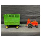 Ertl John Deere Hay Bale Wagon and Plastic Tractor
