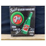 7UP Powder Coat Porcelain Sign