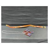 Vintage Leather Belt & Barqï¿½s Bottle Necklace