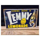 Lemmy Lemonade Metal Embossed Sign