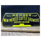 New Mexico Cattle Metal Embossed Sign