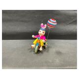 Suzuki Tin Litho Win-Up Toy Bunny on Tricycle
