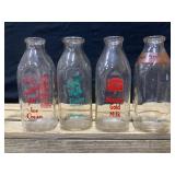 Milk Bottles-1 Quart Various Dairies