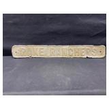 Rake Ranchers Embossed Tin Sign