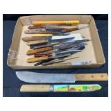 Wooden & Bone Handled Kitchen Knives