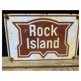 Rock Island PowderCoat Porcelain Sign