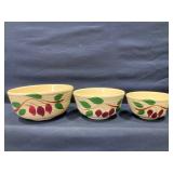 Watt Pottery Bowls Set of 3
