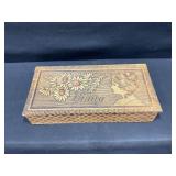 Utility Pyrography Wooden Glove Box