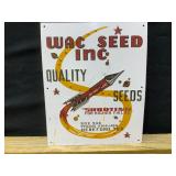 WAC Seed Metal Embossed Sign