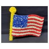 Melted Popcorn Plastic Flag