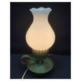 Hobnail Milk Glass Electric Lamp-Works