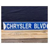 Chrysler Metal Embossed Sign