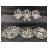 Clear Glass Bowls, Salt Cellars