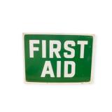 First Aid Painted Metal Sign