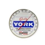 York Borg Warner Glass Face Thermometer