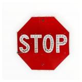 Stop Sign Porcelain with Reflectors