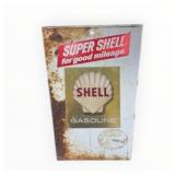 Super Shell Gasoline Metal Sign from Gas Pump