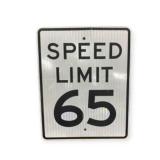 Speed Limit 65 Metal Road Sign