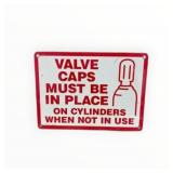 Valve Caps Metal Sign