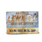 Lennox Heating System Embossed Metal Sign