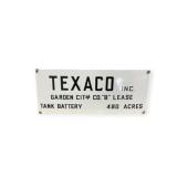 Texaco Tank Battery Porcelain Sign